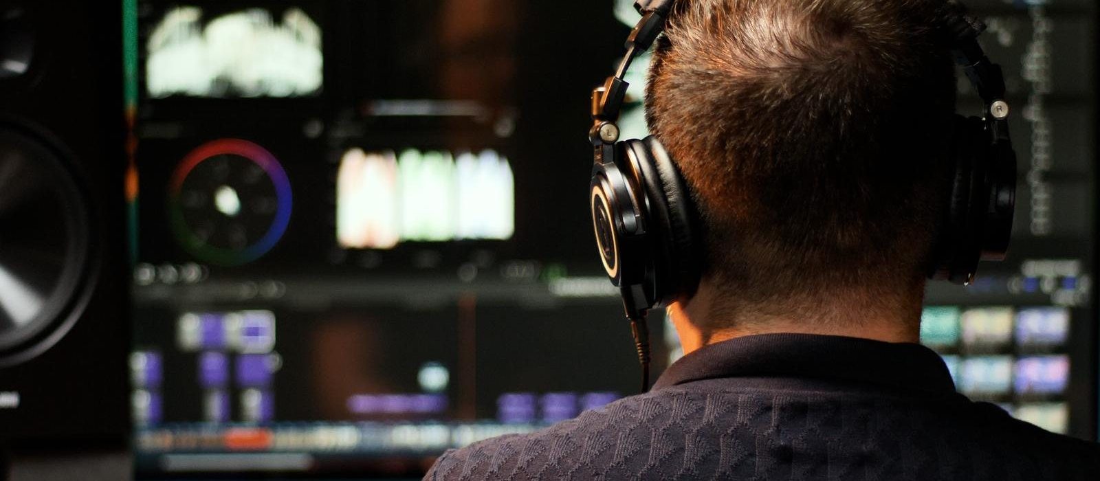 Gabriel Villegas color grading a brand film in the Dreambox edit suite